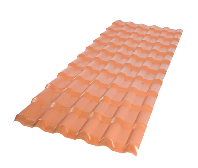 Telha Pvc Afort Terracota 6 Ondas 2,42m X 0,88m